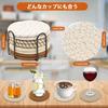 Set of 8 DARENYI Fabric Coasters. Stylish, Absorbent, Heat-resistant, and Made from Soft, Natural Cotton. Thick, Round, with Holder. Cute,