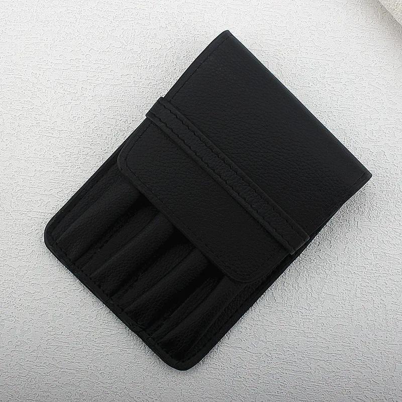 

Four Pack Storage Box PU Leather Pen Pencil Case Bag Handmade Vintage Creative School Stationary Pen Pouch Holder Large Capacity