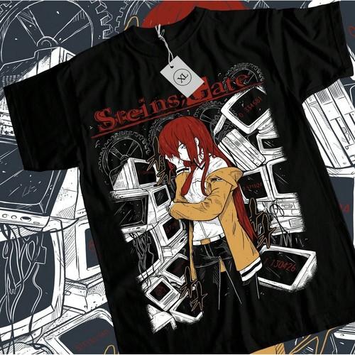 Kurisu Makise Waifu Shirt Anime Steins Gate Waifu Senpai Unisexga Black TShirt S