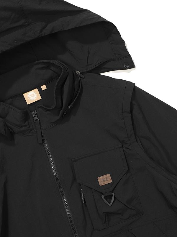 Bbc Earth [Lucas] Detachable Hood Convertible Jacket_Black