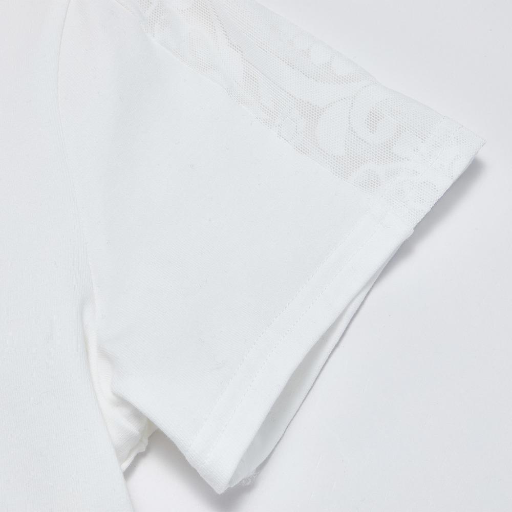 Puma Lace Panel Short Sleeve T7 Sports T-Shirt Women tops 638462-02