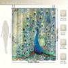 Elegant Peacock Design Waterproof Shower Curtain – Perfect for Adding a Touch of Nature's Beauty and Luxury to Your Bathroom