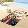 Name Custom Demon Slayer Print Beach Towel, Large Soft Quick Dry Towel for Beach Camping Swimming
