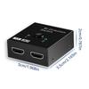 4K HDMIs Screen Splitter Bidirectional HDMIs Switcher with USB Cable for Double Monitors Display On HDTV or Computer