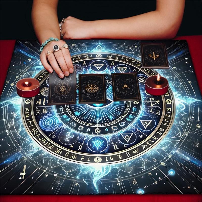 Practical Foldable Tarots Cloth Easy to Clean Velvets Divination Mat Fabric Texture Suitable for Spiritual Practices