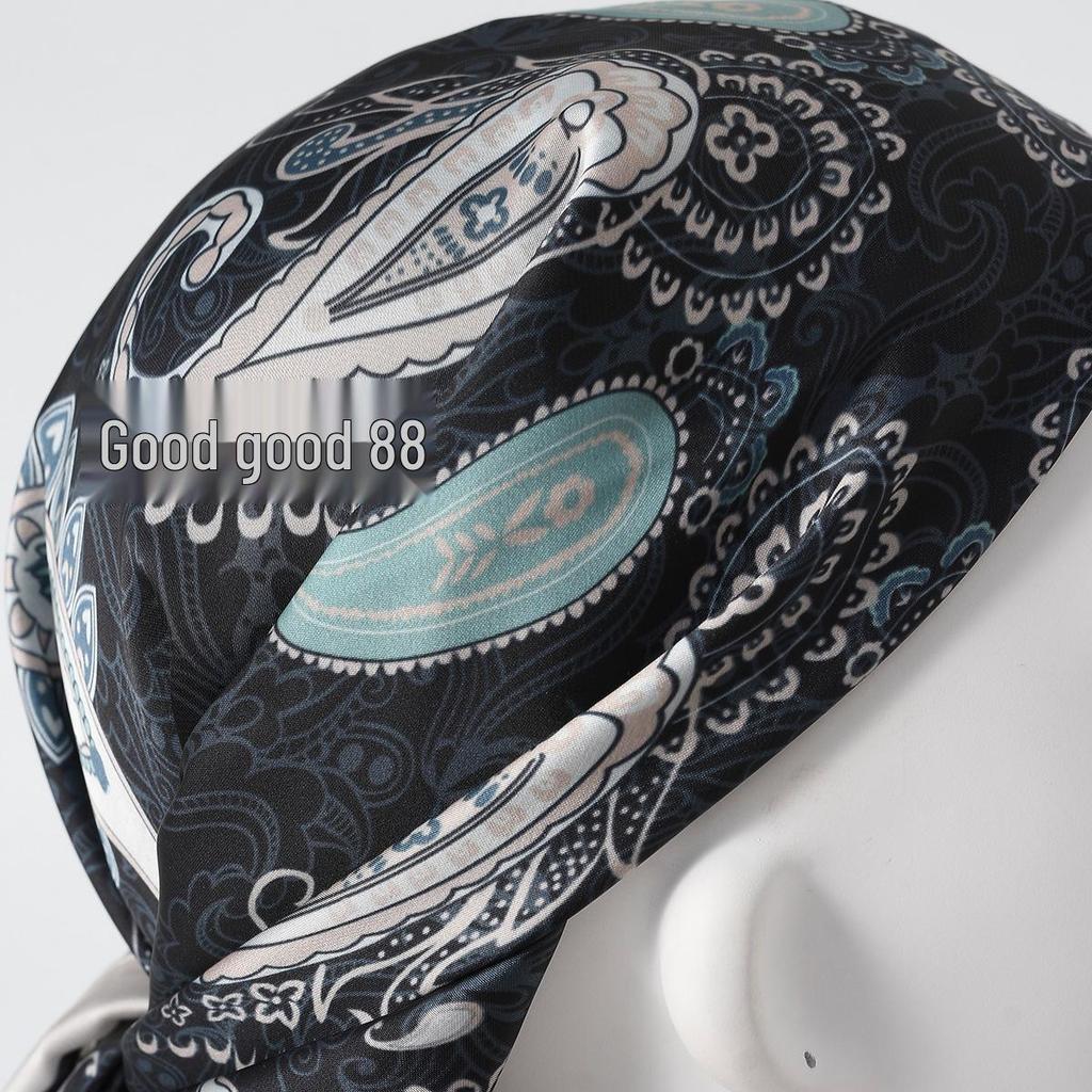 Cross-Border 70cm Silk Cashew Print Scarf - Autumn/Winter Women's Fashion Headscarf