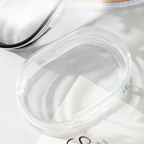 

1PC Portable Mini Transparent Charging Cable Storage Bag with Zipper Multifunctional Headphone Case Travel Accessories with Keyc