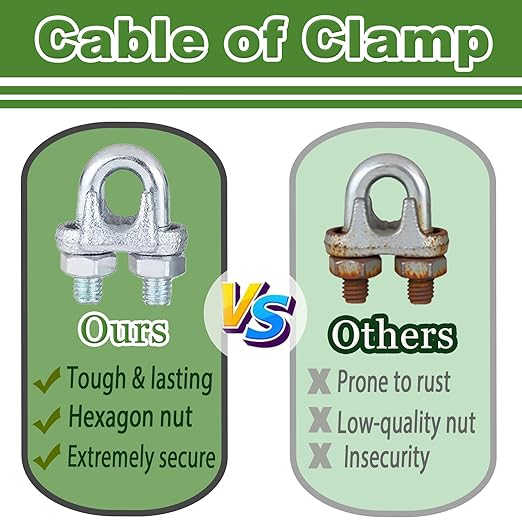 1 PCS Silver Stainless Steel U-Bolt Type Wire Rope Clip Clamp Bolt M3-M12mm Household Hardware for Working