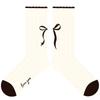 Trendy Summer Bow Lace Mid-Calf Glass Silk Ballet Socks