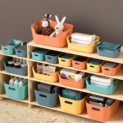 Desktop Storage Box Jewelry Lipstick Organizer Rectangle Plastic Food Container Glasses Makeup Case Toy Basket Home Supplies