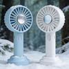 Cooling Handheld Fan USB Rechargeable Portable Mini Fan with Stand 3 Speeds Quiet Lightweight Decorative Desktop Fan for Travel Office Outdoor