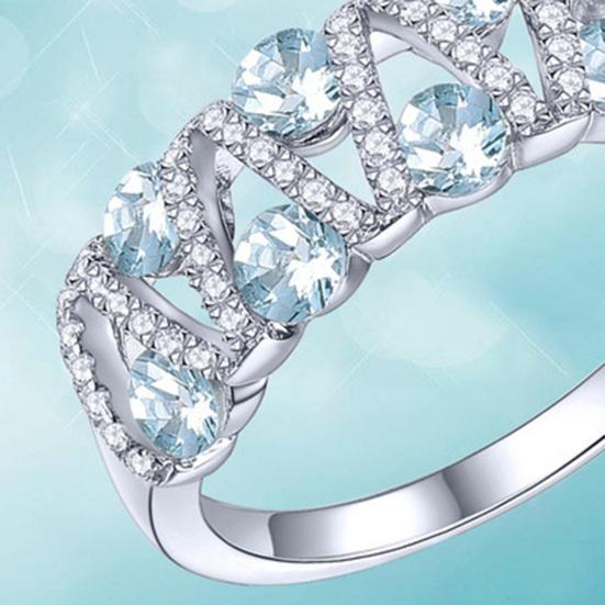 Women Ring Hollow Out V Shape Jewelry Geometric Bright Luster Ring Birthday Gift