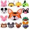 Cartoon Animal Party Kids Hat Children's Day Stage Performance Props Zoo Carnival Felt Hat Zodiac Rabbit Mouse Headdress