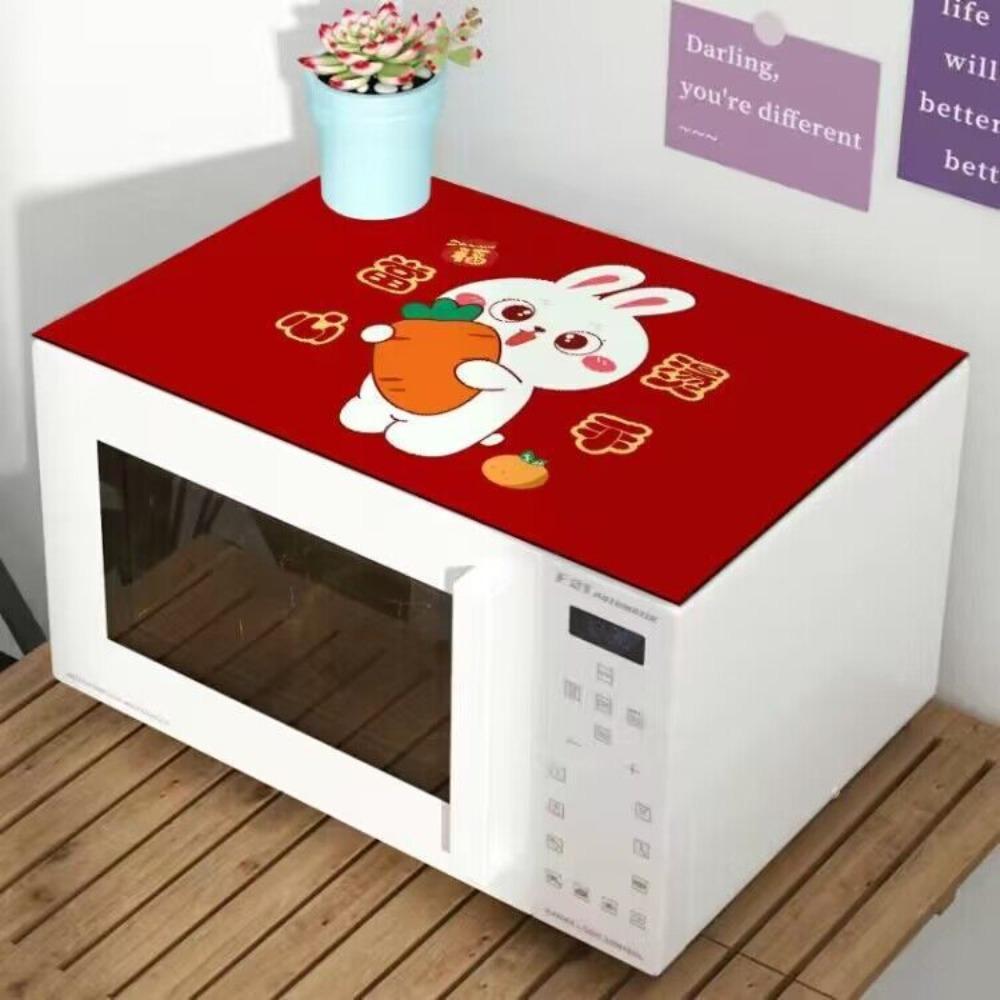 

Non-slip Microwave Oven Cover Waterproof Furniture Top Cover Durable Dust Cover Kitchen Style 5