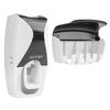 Wall Mounted Toothbrush Toothpaste Holder Automatic Toothpaste Dispenser Squeezer for Family Washroom BathroomBlack