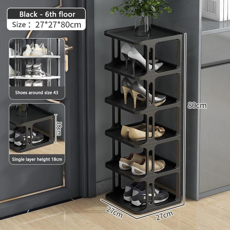 Multilayer Shoe Rack Stackable Shoe Hanger Dormitory Door Storage Rack Storage Shoe Cabinet Assembled Shoe Hanger Save Space