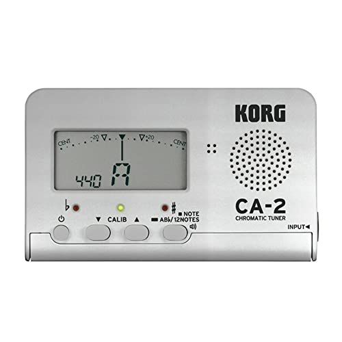 KORG Chromatic Tuner CA-2 Ideal for Brass Band, Orchestra, Guitar, Vocal Music, Acapella, Personal Practice, 200 Hours of Continuous Operation