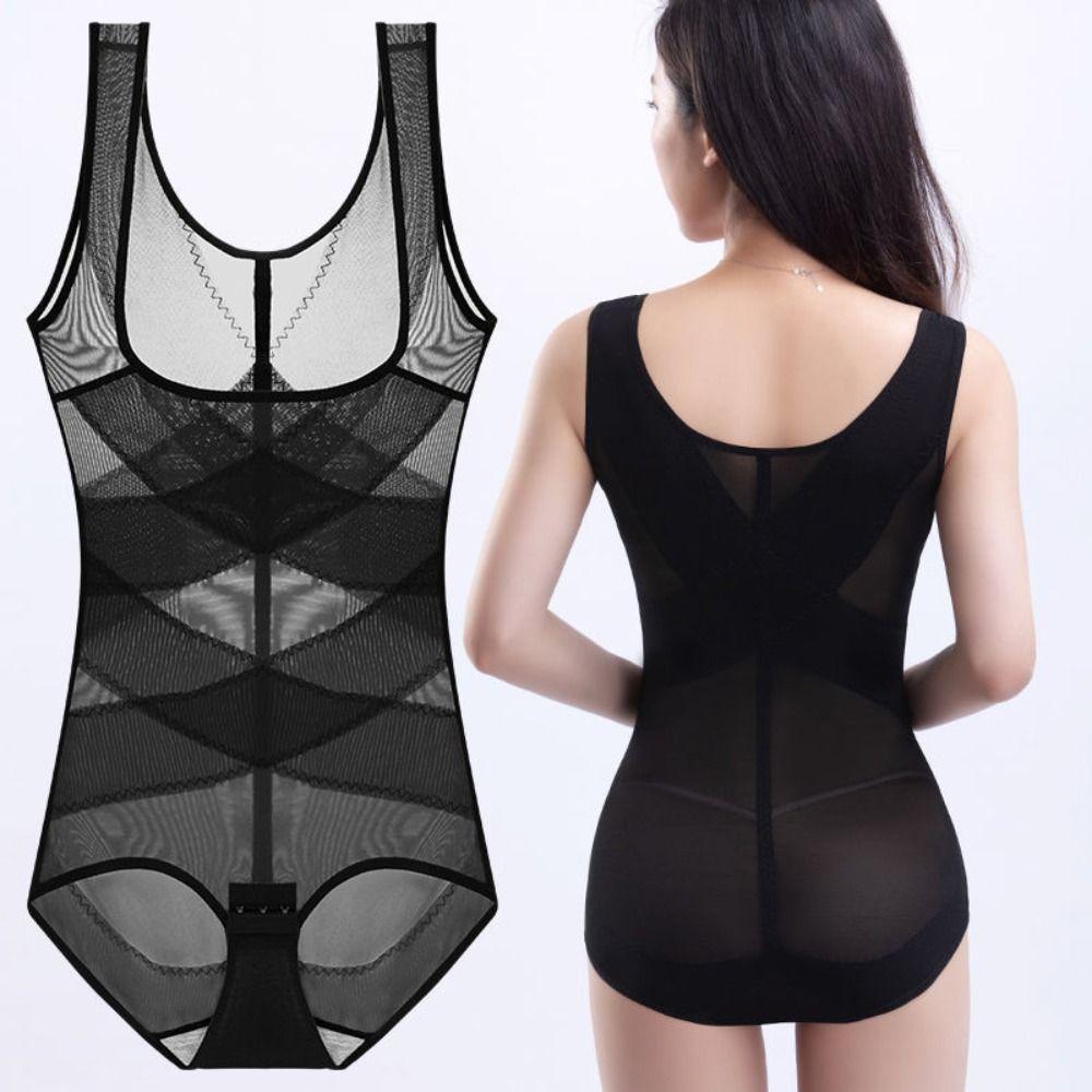 Mesh Thin Postpartum Shapewear Cross Fit Women's Corset Jumpsuits Body Shaping Jumpsuits  Yoga