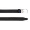Round Buckle Belt x Navy Leather x Nobile Leather Italian Leather Genuine Leather Present Day Gift [BONAVENTURA] Men's (35mm) [Black (Nobile (Noblesse
