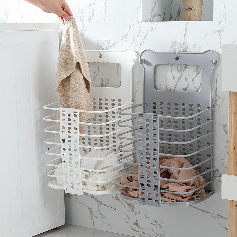 Foldable Laundry Basket Wall-mounted Dirty Clothes Storage Basket