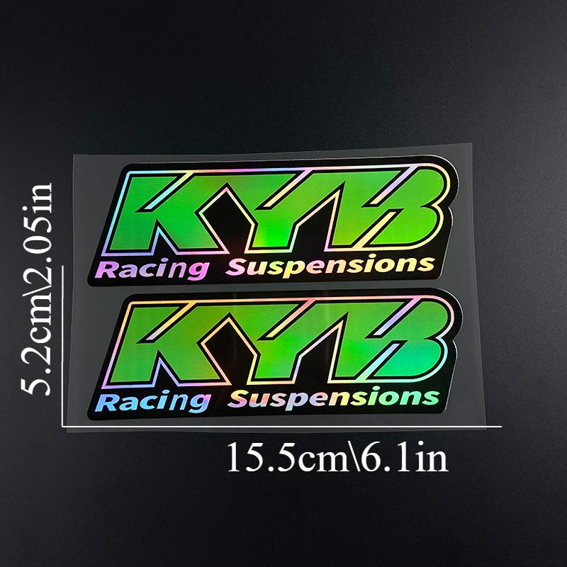 2PCS Racing Suspensions Motorcycle Stickers Kyb Fork Suspension Vinyl Decals for Yamaha Honda Suzuki Ktm Kawasaki Benelli