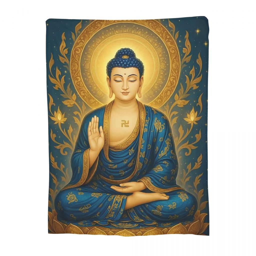 Buddha Yoga Decke Fleece Sofa Überwurf Atmungsaktive Überwürfe für Couch Bettwäsche Outdoor Decken Tagesdecke Steppdecke