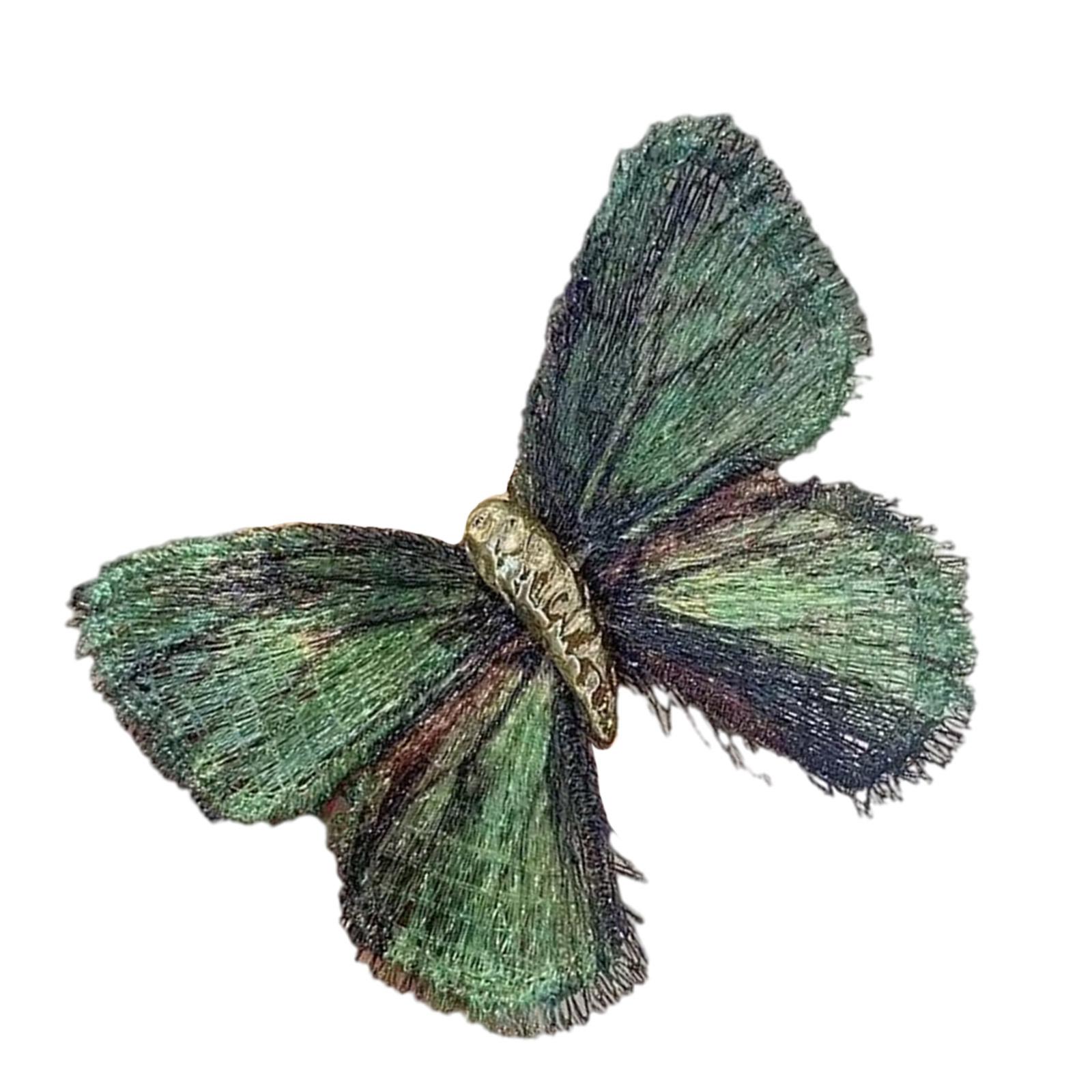 

Элегантная брошь-бабочка с вышитыми деталями для женщин, в древнем стиле, для украшения костюма и шарфа, аксессуар для одежды зелёный