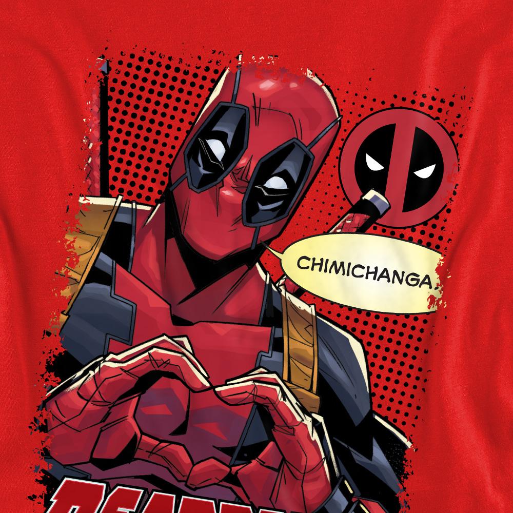 Deadpool Unisex Adult Chimichanga Heart Sweatshirt