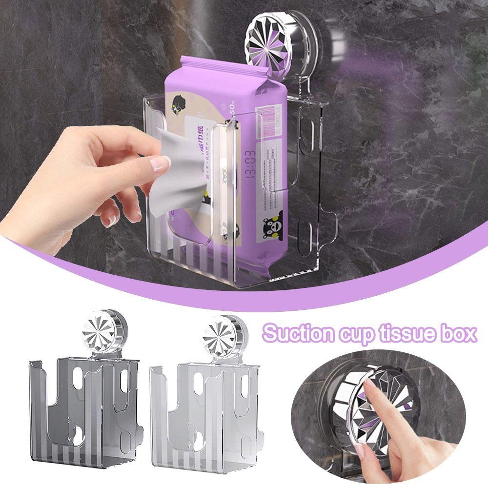 

Large Opening Wipes Storage Box Wall Mounted Wet Tissue Storage Box Bathroom Organizer прозорий білий колір