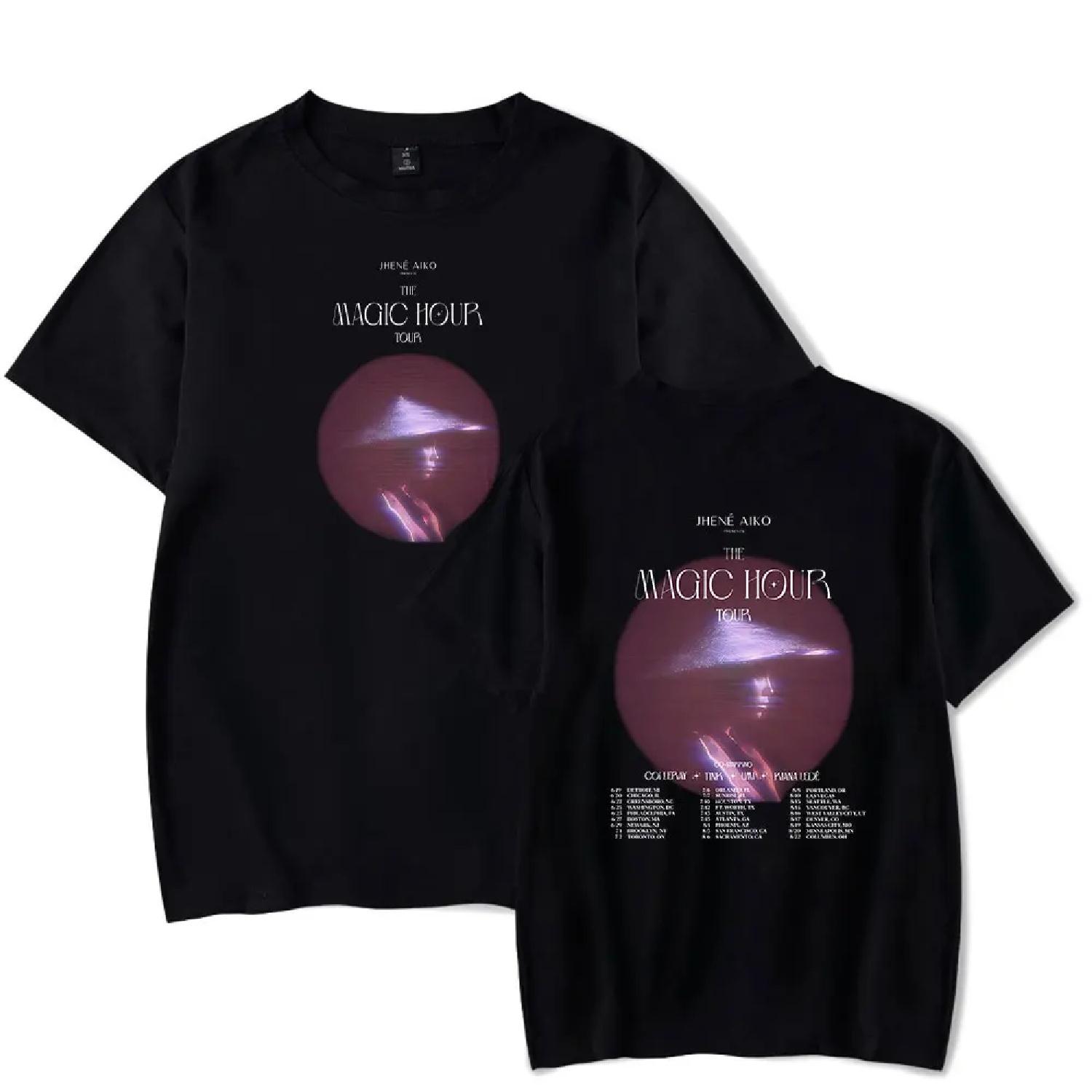 Jhene Aiko Tshirt Crewneck Short Sleeve T-shirt Men Women Streetwear Printing Casual Harajuku Hip Hop S чёрный