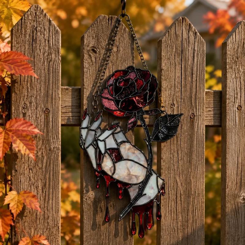 Halloween Window Decor Suncatcher Acrylic Hanging Ornament Home Party Decoration