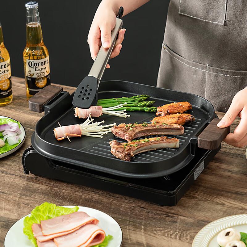onlycook Grilling Plate, Frying Pan, Steak Plate, Household Maifan Stone Non-Stick Grilling Pan, Barbecue Plate, Specialized Teppanyaki Plate
