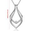Collier Pendentif Sécurisé pour Fiançailles Forme Géométrique Porte-Bague Collier Argent Délicat Bijoux de Fiançailles pour Femmes Filles