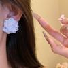 Cream Color Resin Flower Earrings Set Jewelry Accessories Sweet Stud Earrings  Summer Beach