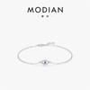 Sterling Mini Øje Charms Armbånd Kvinder Minimalistisk Elegant Cool Stil Justerbar Fint Smykke