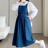 Navava No960 Casual Daily Denim Overalls Dress