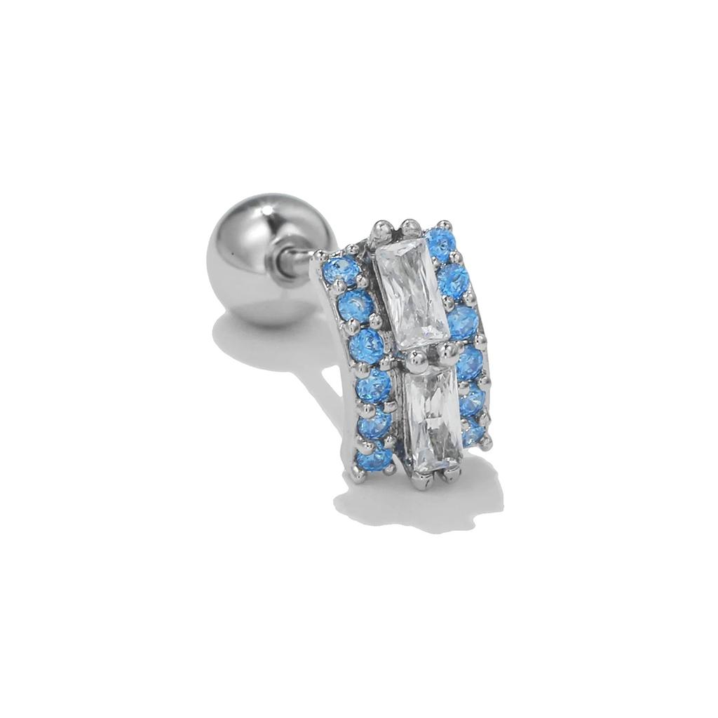 1PC Fashion Moon Ear Cartilage Piercing Earrings Women Stainless Steel Conch Tragus Flower Dinosaur Stud Earrings Body Jewelry