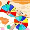 Prize Wheel DIY Interactive Spin Wheel with Board Eraser and Pen Erasable Tabletop Roulette Spinner for Home Show Carnival Party