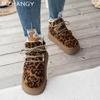 Fashion Women Leopard Platform Snow Ankle Boots Flats Warm Cotton Shoes Woman 2025 Trend Fashion Casual Sneakers Winter New Mujer Botas