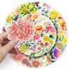 50 Chrysanthemum Graffiti Stickers Personalized Small Fresh Flowers and Plants Decoration Mobile Phone Suitcase Water Cup Stickers
