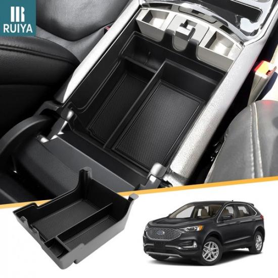 RUIYA Car Center Armrest Storage Tray Box Organizer Box For 2021-2024 Ford Edge