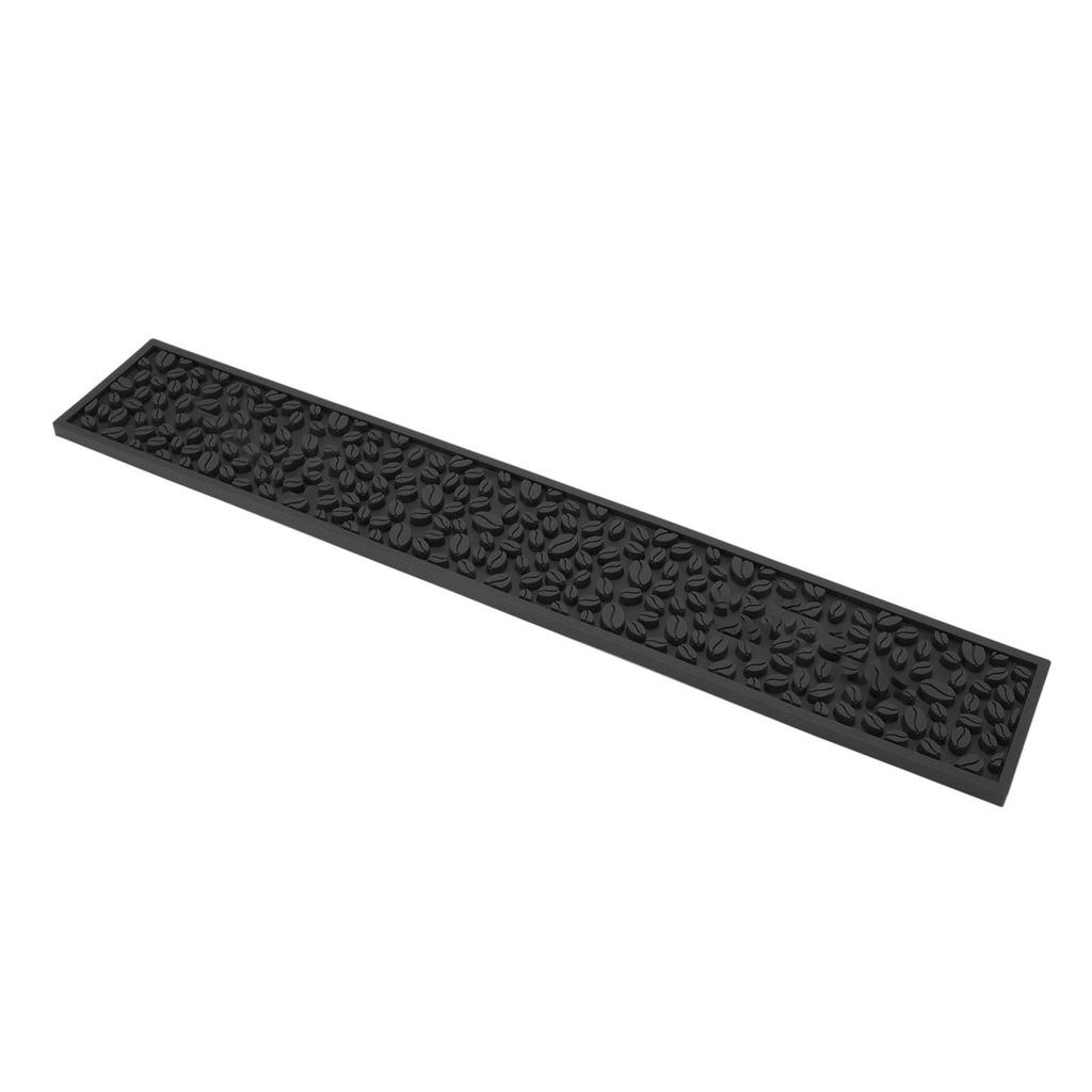 Coffee Bar Mat PVC Silicone Non Slip Rectangular Heat Resistant Draining Mat Coffee Counter Accessories