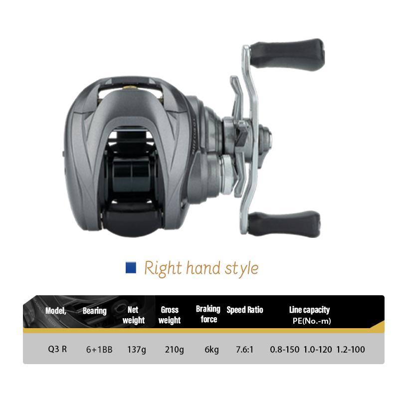Portable Electromagnetic Flash Strike Cube Carbon Body Aluminum Gear Stainless Steel Ball Bearings Baitcasting Fishing Reel Casting Reel Lure Reel