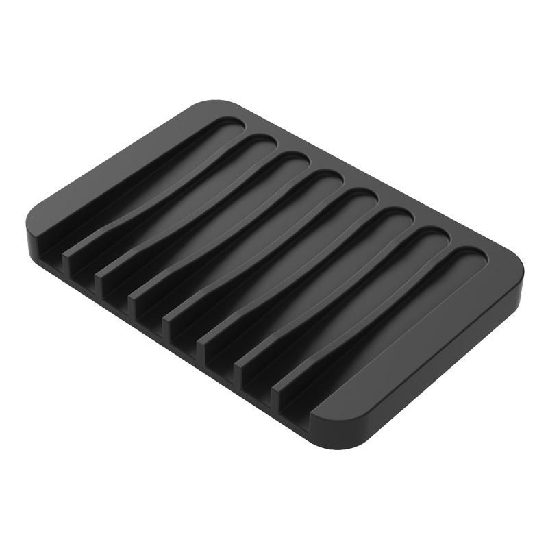 1-6PCS Silicone Soap Box Creative No Punching Silicone Soap Holder Simple Draining Soap Solder Without Water Accumulation Box