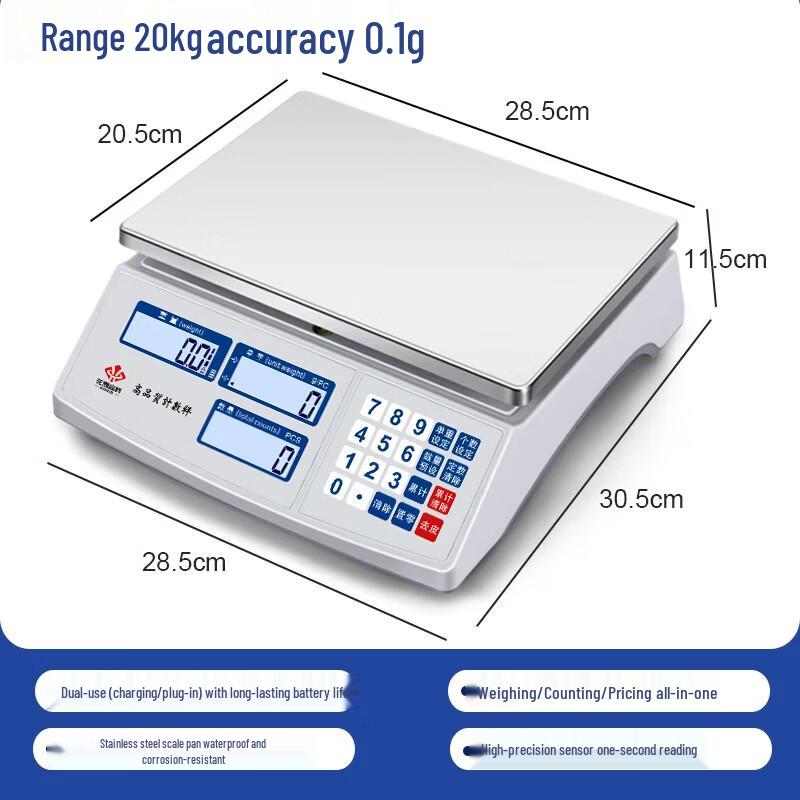 High Precision Industrial Stainless Steel Digital Scale (CN version)