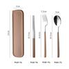 ZISIZ Portable 304 Stainless Steel Travel Cutlery Set