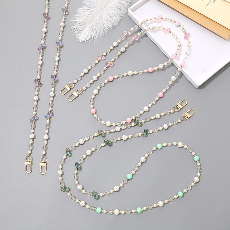 Portable Beaded Pearl Strap Mobile Phone Lanyard Anti-Lost 120Cm Doll Chain Sling Diy Shoulder Strap Mobile Phone