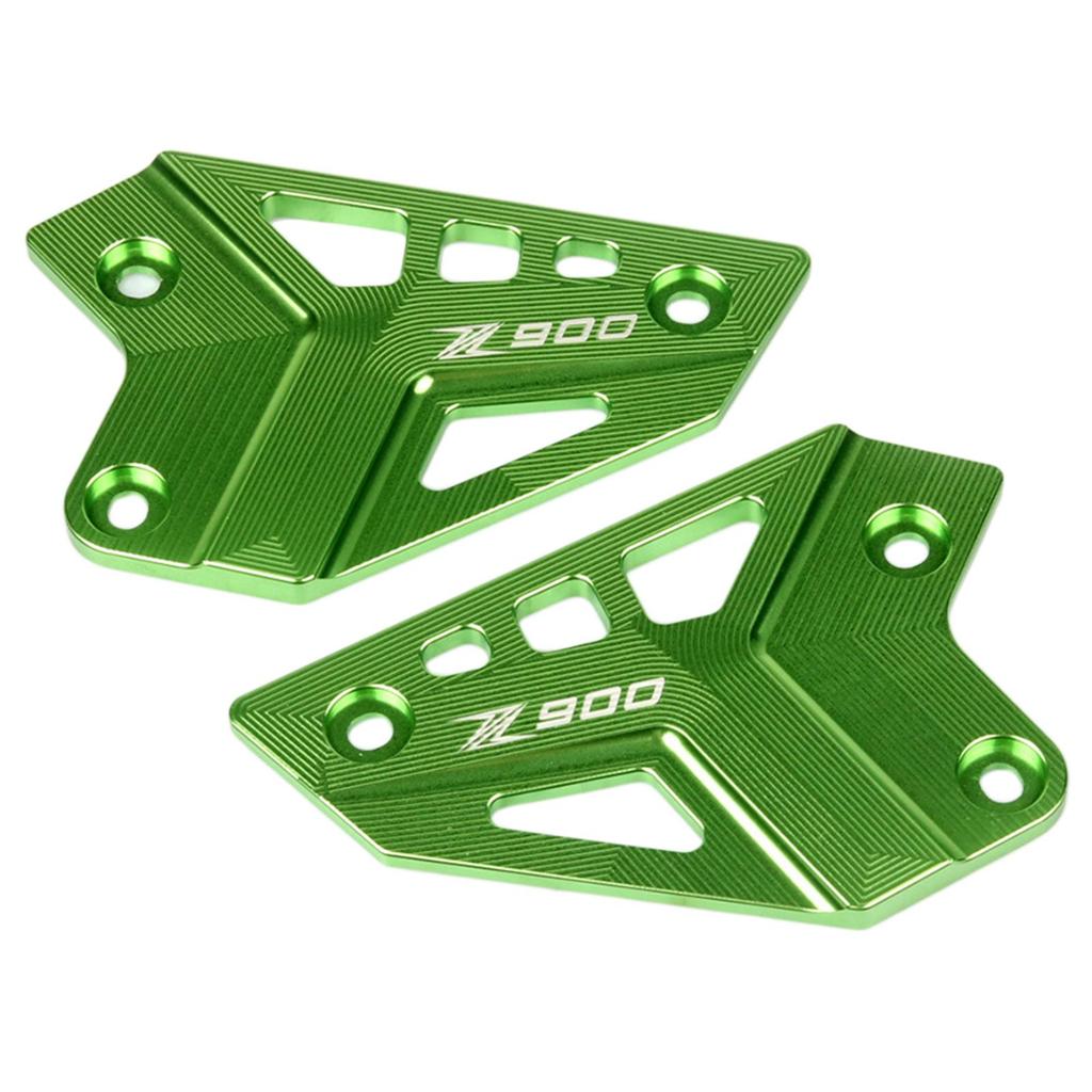2x Motorcycle Foot Peg Protector Aluminum Alloy Rear Heel Plates Guard Footrest Fit for Kawasaki Z900 2017 2018