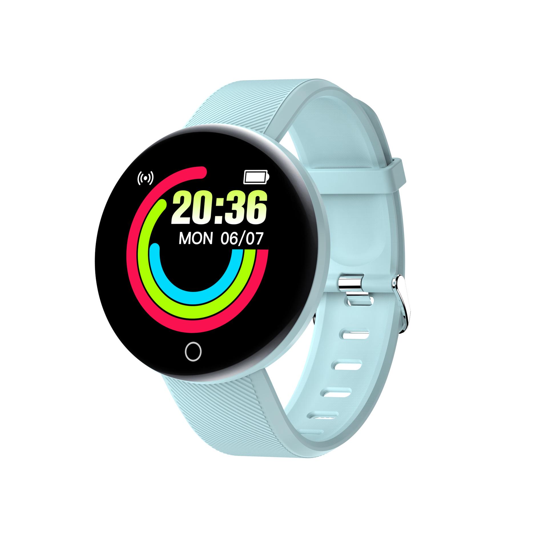 Умный браслет D18: Шагомер, Bluetooth-монитор сердечного ритма, Трекер сна, 1,44-дюймовый цветной дисплей