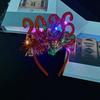Yousheng Luminous Headband 2026 Glitter New Year Hair Clips Adjustable Sparkling Number Embellishments Shiny Surface Hair Hoop Party Accessories